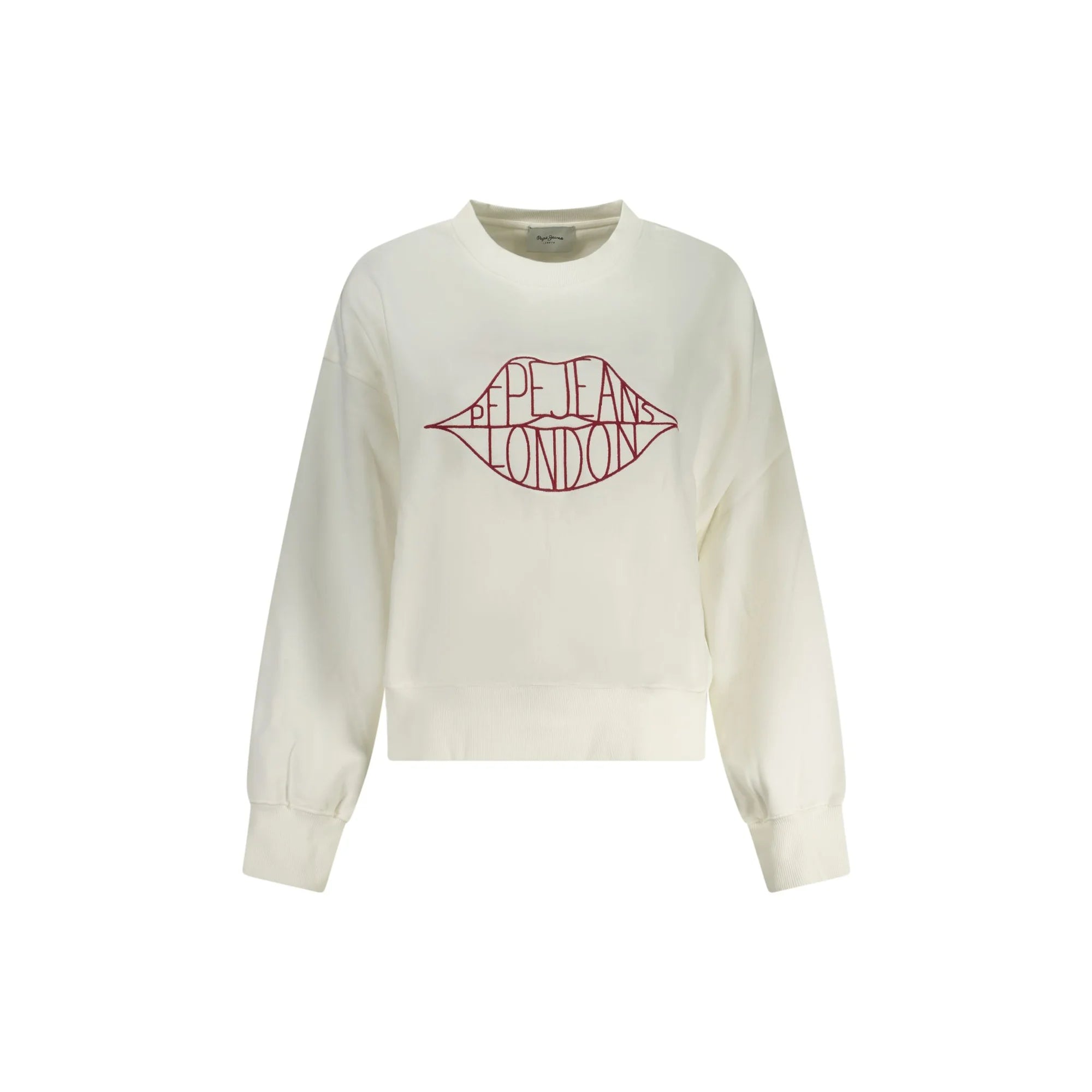 Pepe Jeans Felpa Maniche Lunghe Donna Bianca Ricamo Felpe Bianco - foto prodotto